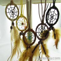 2014 New Arrival DreamCatcher Necklaces Genuine Leather With Colorful