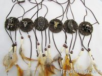 Sell New Arrival Indian Dreamer/DreamCatcher Necklaces Genuine Leather With