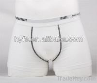 Mid Rise Pure Color Waistband Trunks Cotton Shorts Underwear
