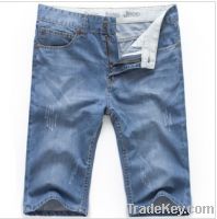 Sell men short blue jeans