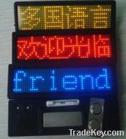 LED name  Badge card, led sign badge, led scrolling message board