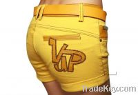 Low Rise yellow shorts