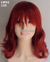 Shoulder Length Dark Red full layers Heat Resistant Synthetic Hair Wig(LW02 135)