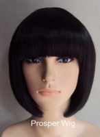 Short Black Heat Resistant Synthetic Wig Jessie J Bob Style (LW49 2)