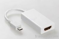 Color- White ::: Micro USB MHL to HDMI converter adapter cable connect
