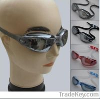 Sell Adult one piece silicone swimming goggle with quick strap adjust