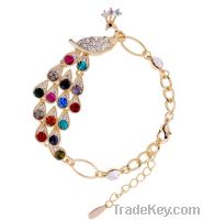 Sell crystal shiny peacock bracelet