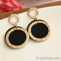 Sell alphabt double circle earrings