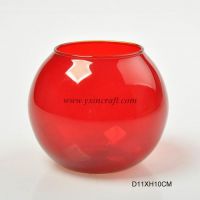 Sell red glassware, glass crafts with good quality