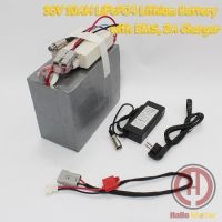 LiFePO4 Battery 36V 10AH (with BMS, 2A Charger and Bag)