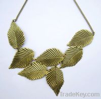 Sell brass leaf necklace