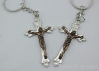 2012 Hot Sale Promotional Gift Catholic Metal Key Chain With Cross