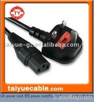 Sell UK power cord /BS power cord/England power cord, with fuse