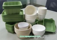 Sell 24Oz Biodegradable Bowl with Lid Bagasse Tableware (High Quality)