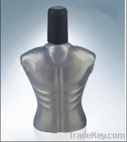 man's glass perfume bottle with coating