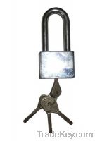 Long Shackle Square Brass Plated Padlock with Vane Keys (HXL-003-1)