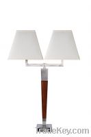 Sell double shades wooden hotel table lamp WHT069201