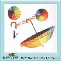 Sell 23" auto straight 16 colors rainbow umbrella