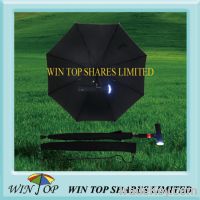 Top quality LED stick umbrella with alarm and radio