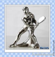 Plating Art Ceramic & Pottery Crafts Sport Statue For Home Decoration