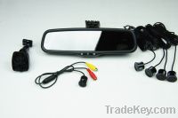 Reverse display-3.5 inch rearview mirror monitor with parking sensor