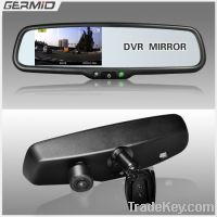 720P--4.3 inch car two videos recording rearview mirror with DVR