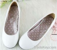 Elegant white lady shoe flat&Autumn leisure women shoe