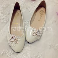 Feather Lady Dress Shoes Flat with Pearls(PCX-14)