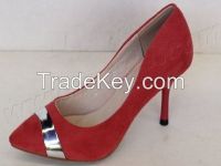 Fashion Red High Heel PU Lady Shoe(GGX-13)