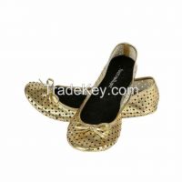 PU/Suede Foldable Dancing Shoes with Bags(TWX-4)
