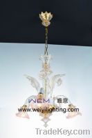 Handed galss chandelier light