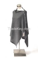 Women's 100% Cashmere Poncho - Knitted