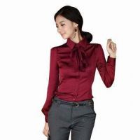 SY2402Women's OL Slim Long-sleeved Shirt with Removable Flouncing