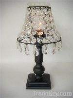 Acrylic Lamp Shade Iron Table Lamp / Beaded Candle Lamp