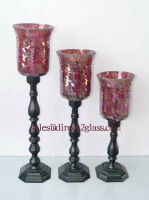 Sell Pillar Mosaic Glass Candle Holder for Home decoration(DE-057)