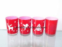 Sell Painted Glass Candle Holder for Holiday Gift(DE-068)