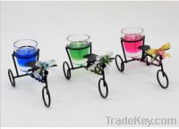 Sell bike glass candle holder