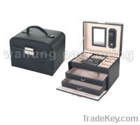Sell black leather jewellery box