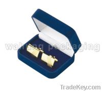 Sell plastic velvet cufflink box(WJH-CF0634)