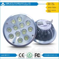 12x1W CE LED AR111 G53/GU10/E27 Led Spotlight Dimmable LED AR111 Lamp with good price