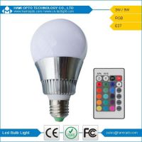RGB led bulb 9W RGB globe flash dimmable LED light bulb with IR remote control
