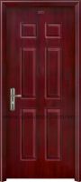 Wood grain steel fire door