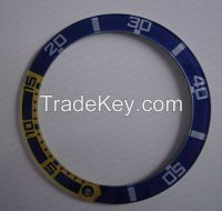 Sapphire bezel with scale priting