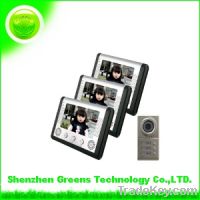 7 Inch LCD Wired Video Door Phone for 3 Familes (GVDP802B3)