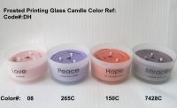 high quality scented glass candle with words