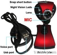 Sell New usb 30.0M 6 led webcam  with mic for computer pc laptop