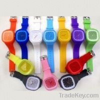 Sell Fashion jelly square silicone sport watch