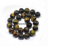 Sell 16mm round bead blue tigereye semi-precious stone for jewelry DIY