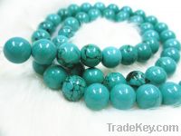 Sell Natural Turquoise Round Beads Semi-precious stone loose beads