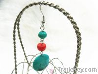 Sell Turquoise Coral Bead Earring Gemstone Earrings